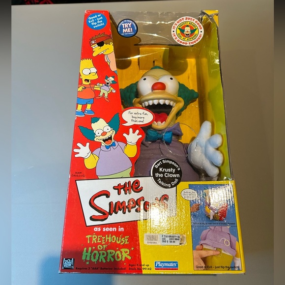 The Simpsons Krusty the Clown Talking Doll Treehouse of Horror Y2K Rare - Picture 8 of 16